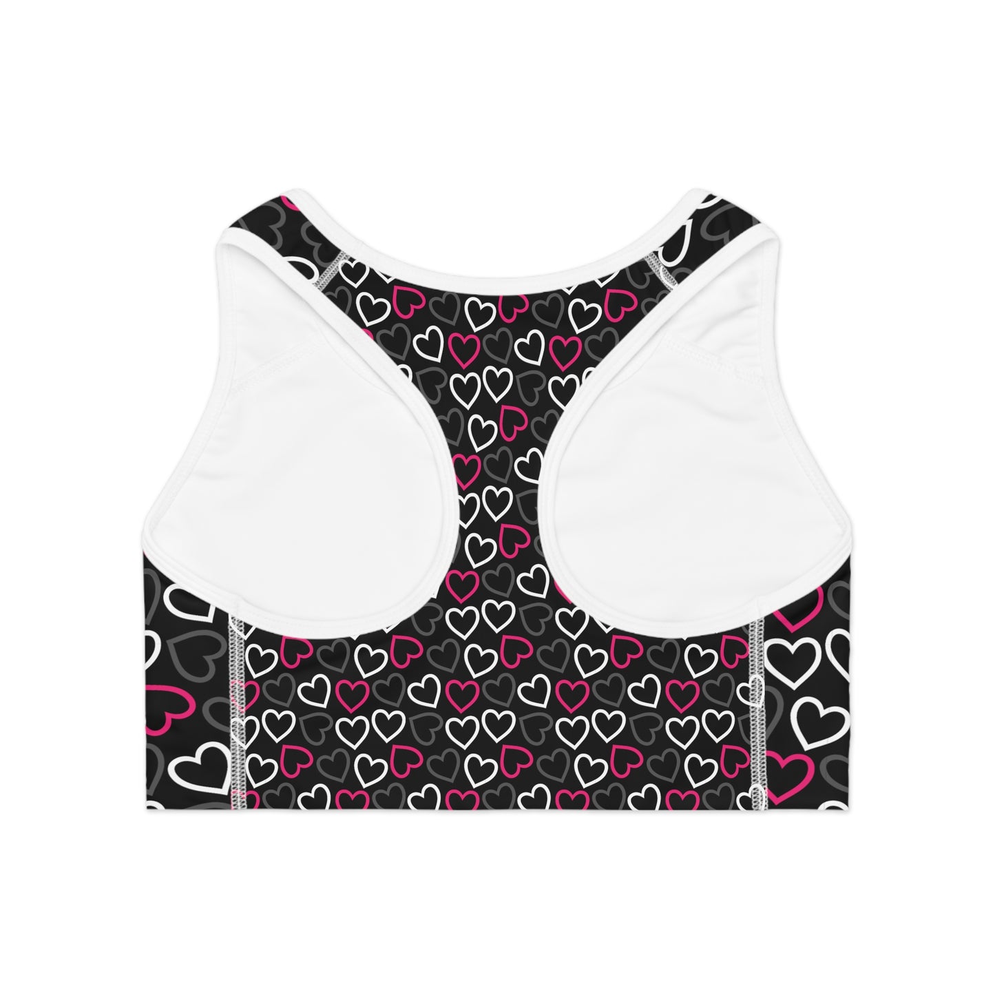 Damen Sport BH Herzmuster Atmungsaktiv Yoga Fitness Workout Top