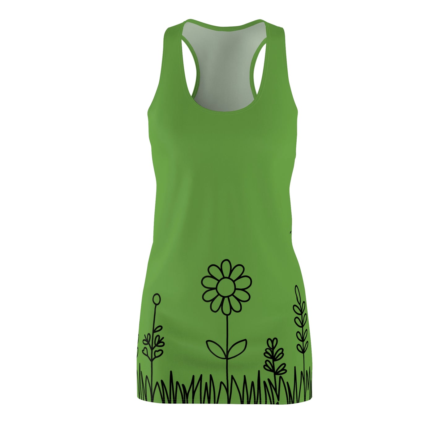 Blumen Racerback Kleid – Bequemes Sommerkleid