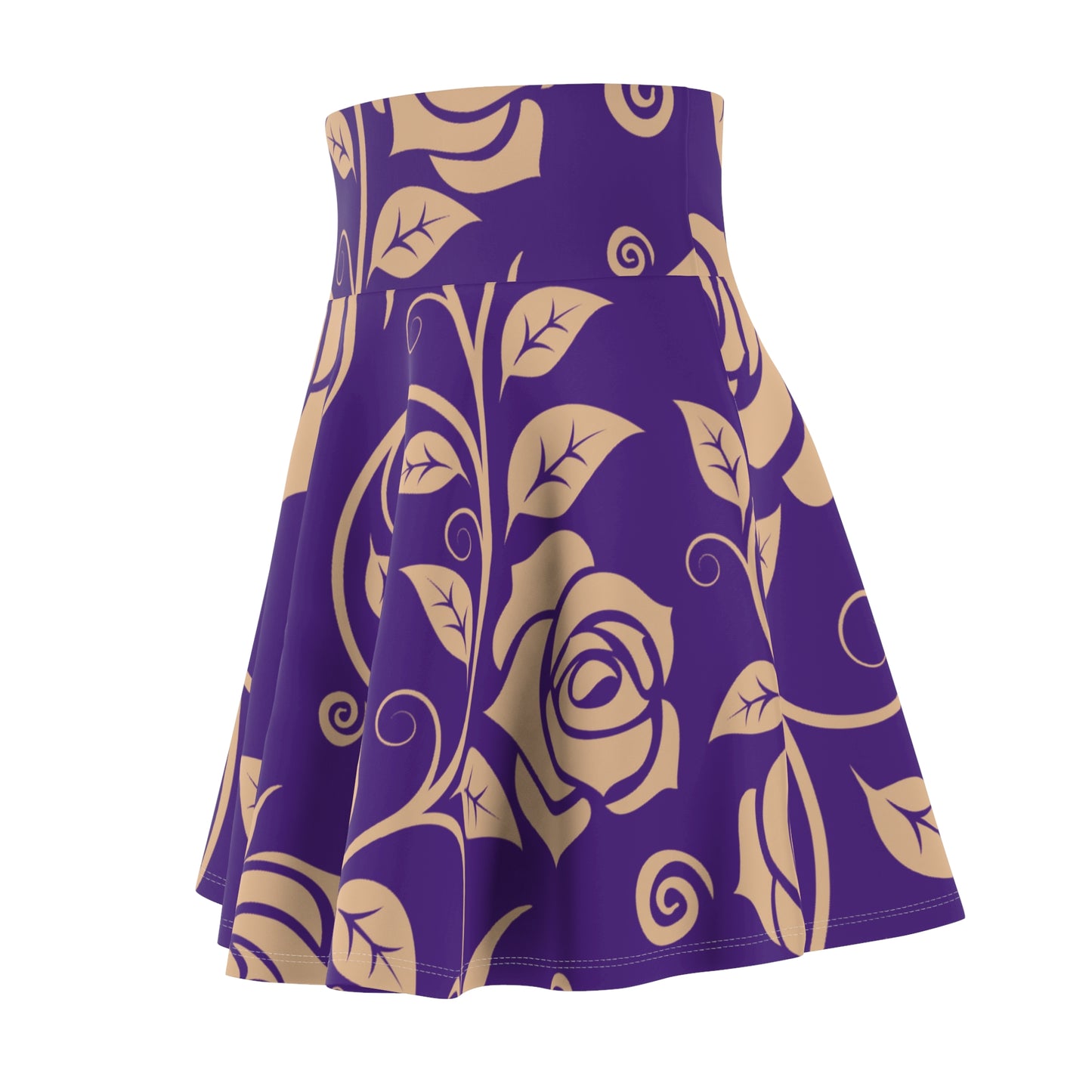 Lilaner Damen Rock Floral Skater Elegant Frühling Sommer Casual