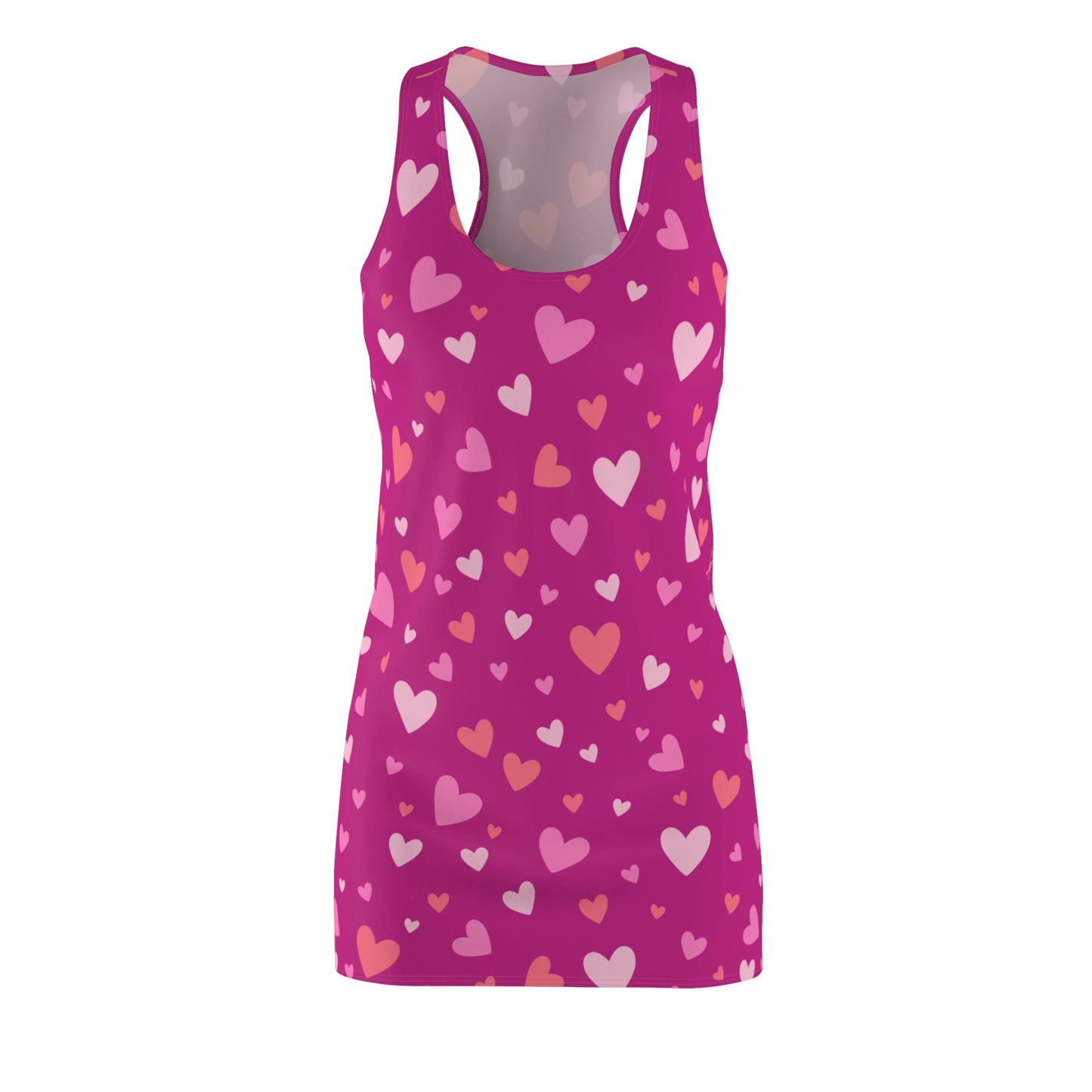 Pink Herz Racerback Kleid – Verspieltes Sommerkleid in Pink