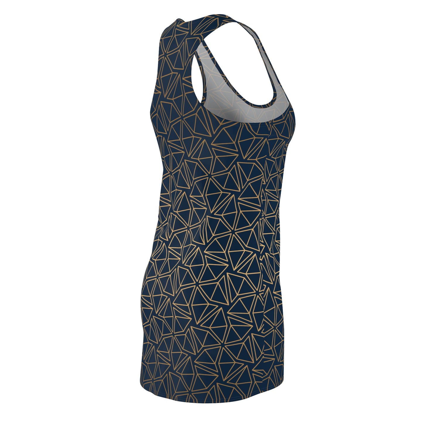 Luxury Racerback Dress mit Geometrischem Linienmuster