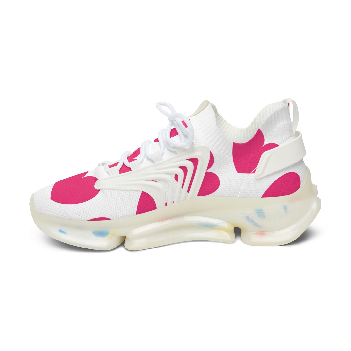 Damen Sneaker mit Herzmuster – Stylische Sportschuhe
