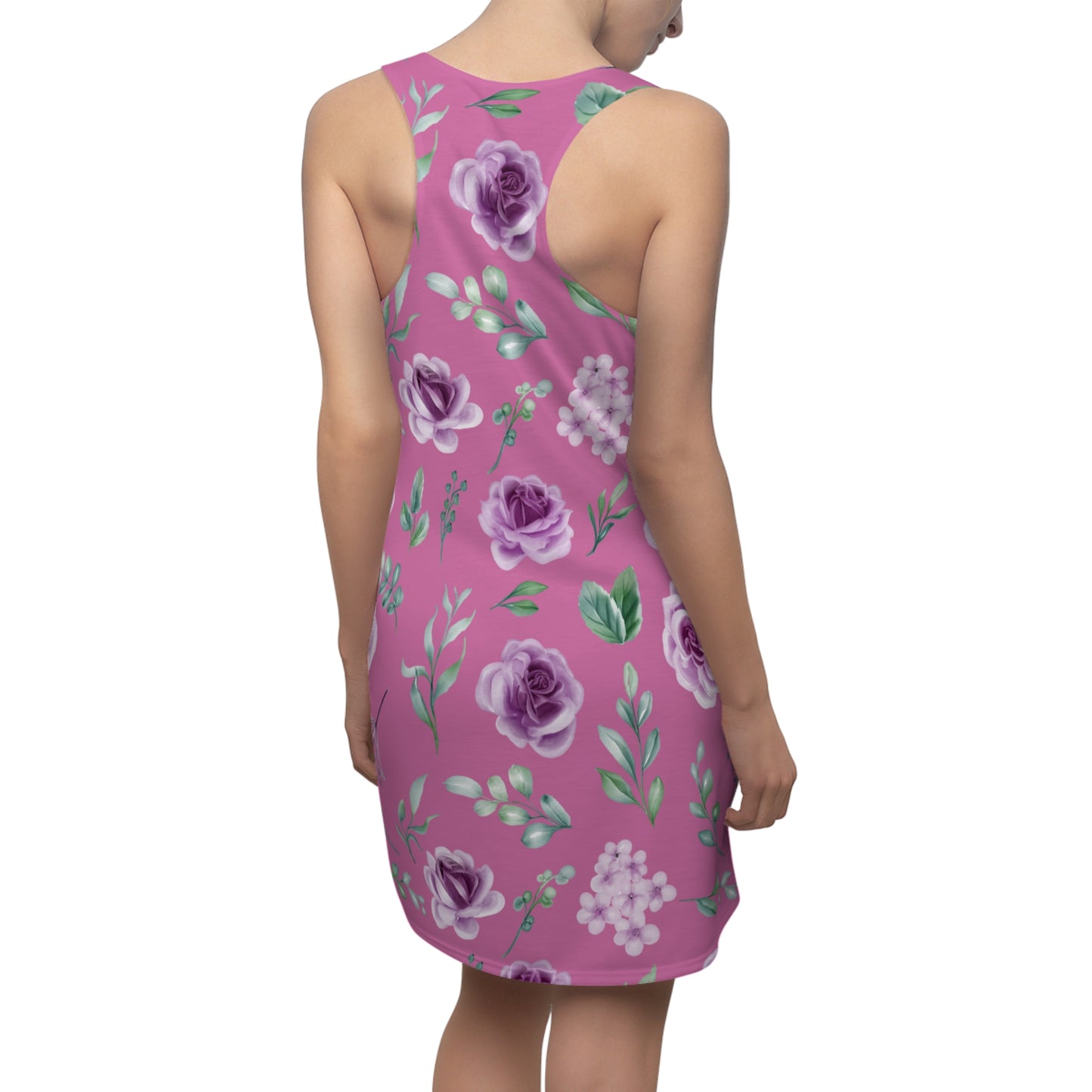 Rosa Floral Racerback Kleid – Blumenkleid Sommer Damen