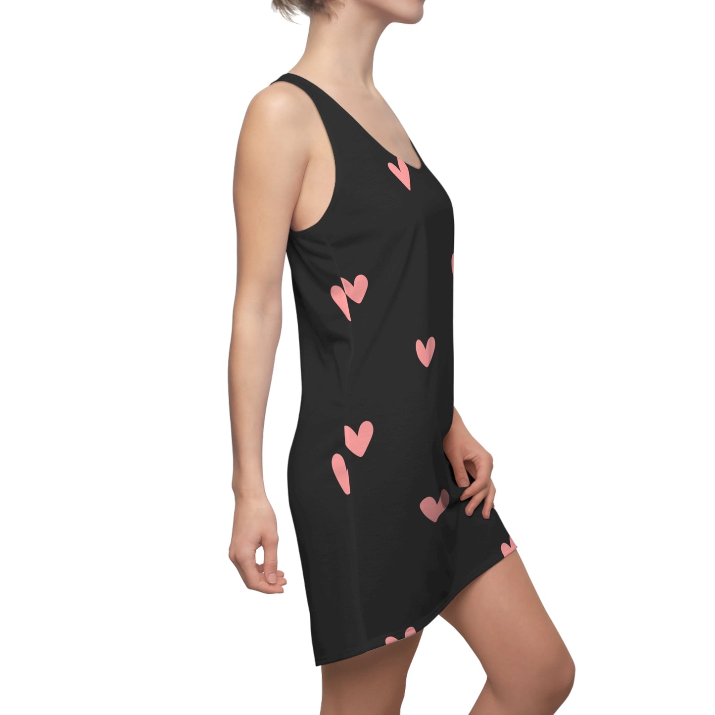 Racerback Kleid mit zartem Herzmuster – Sommerkleid für Damen Cute