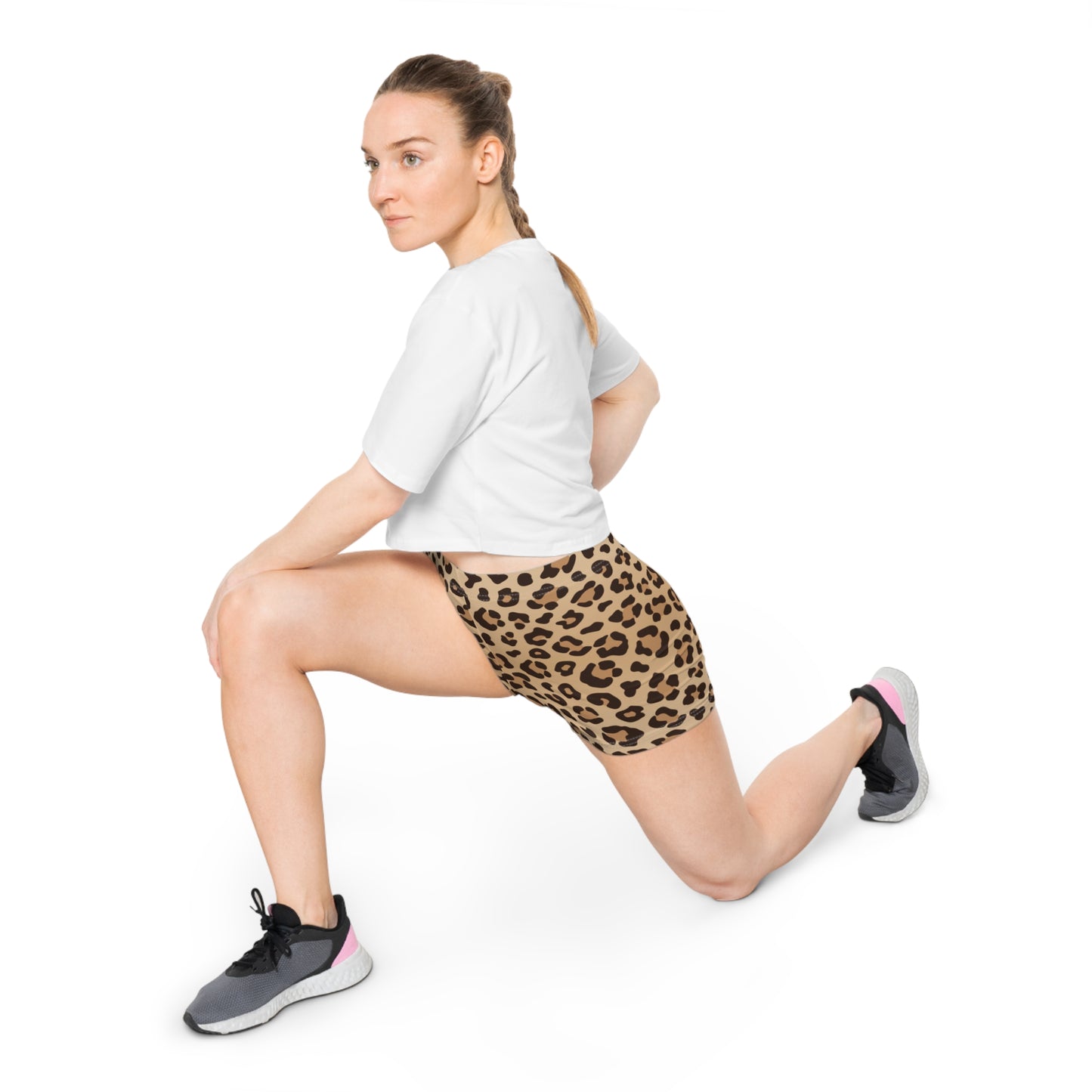 Leopard Print Damen Shorts Sommer Loungewear Activewear Strand & Freizeit