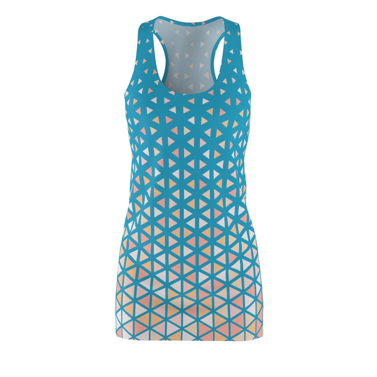 Buntes Dreieck Racerback Kleid – Trendige Sommer Damenmode