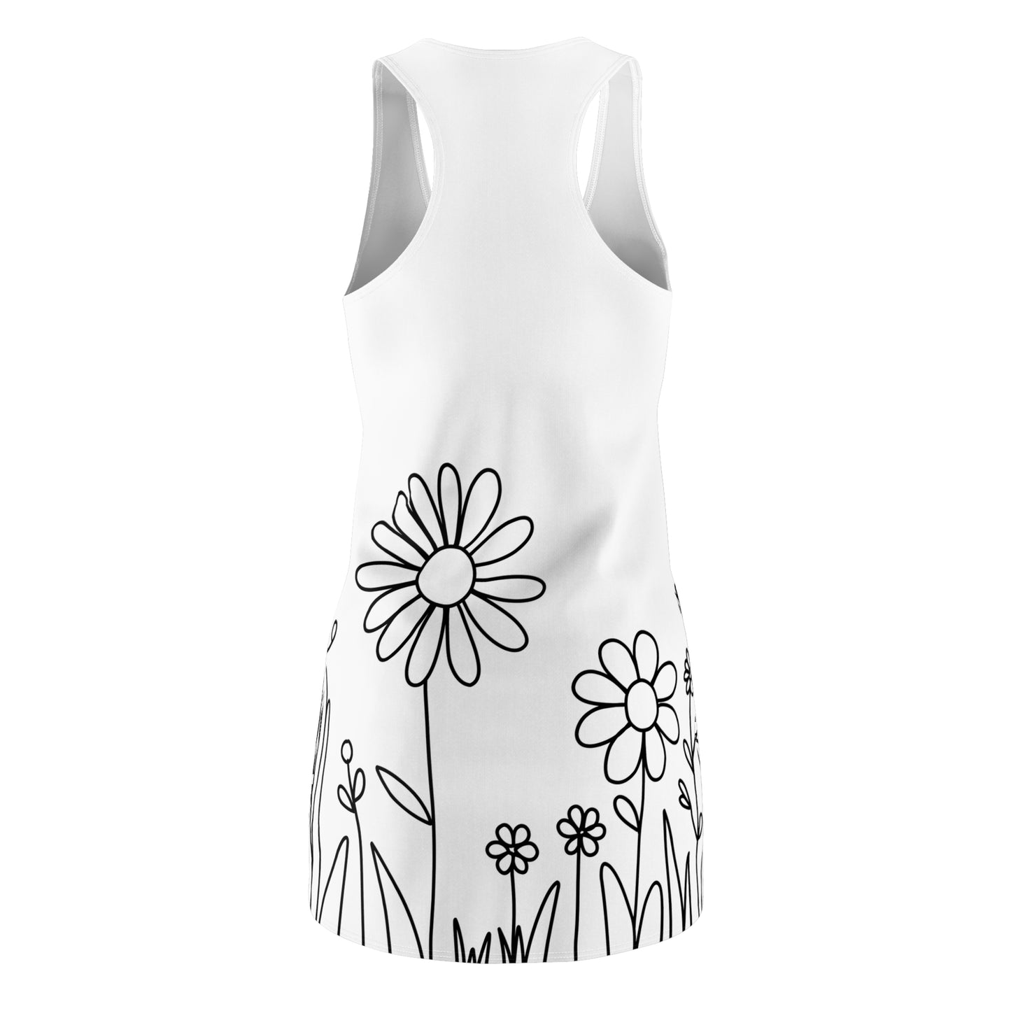 Damen Kleid Floral Garden Racerback Sommer Freizeit Strand