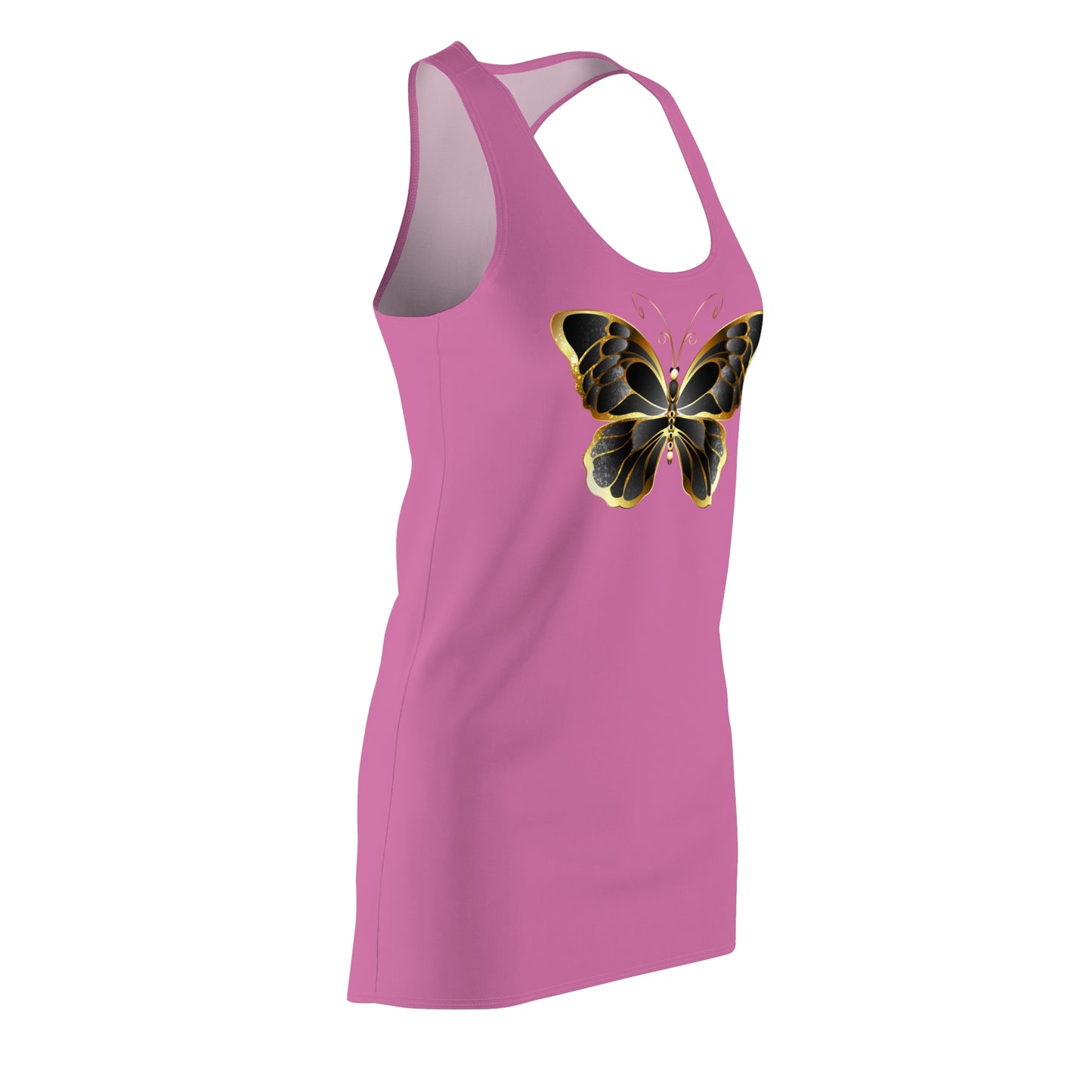Rosa Schmetterling Racerback Kleid Sommerkleid