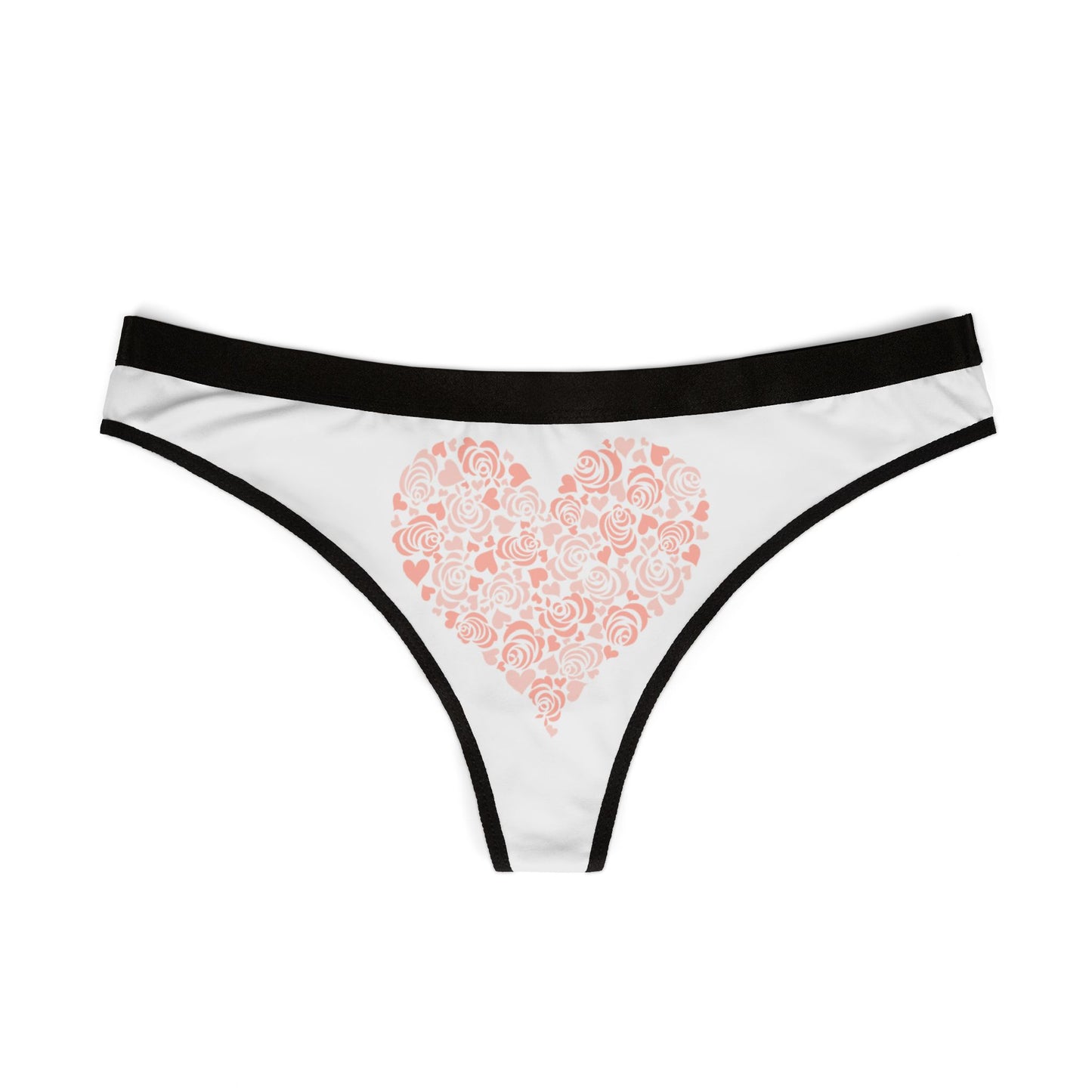 Damen Thong Unterwaesche Bequeme Atmungsaktive Slips mit Herz