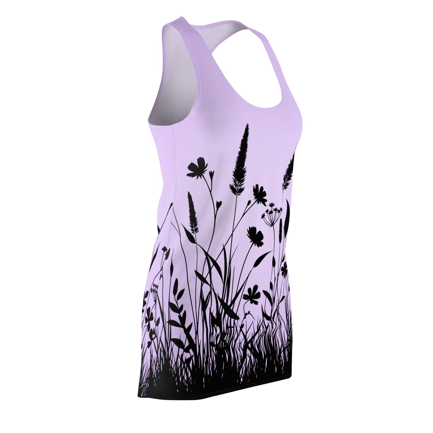 Blumensilhouette Racerback Kleid – Elegantes Sommerkleid