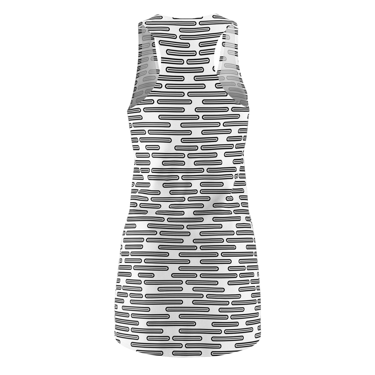 Schwarz Weiß Racerback Kleid – Modernes Sommerkleid