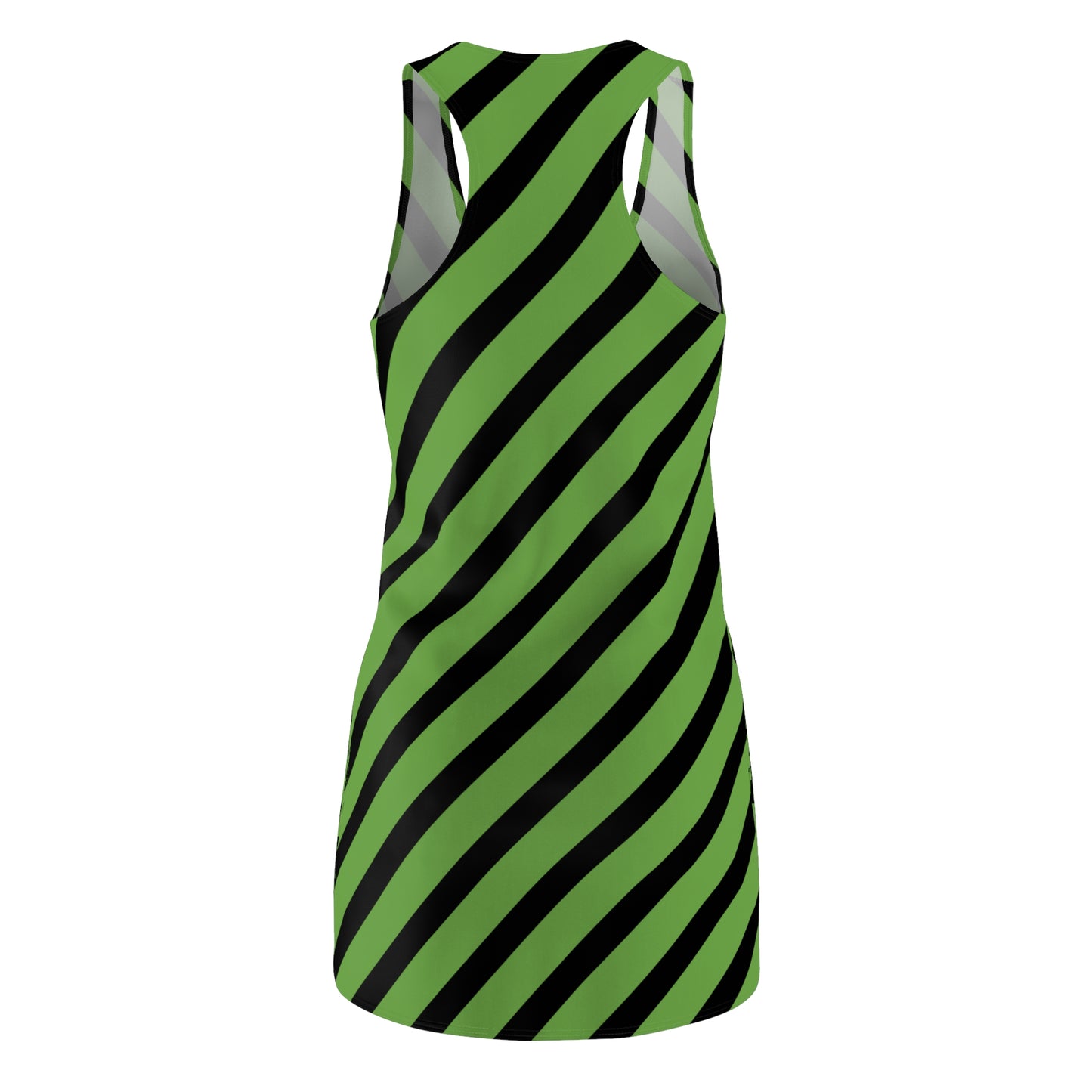 Streifen Racerback Kleid – Schwarz Grün Sommerkleid