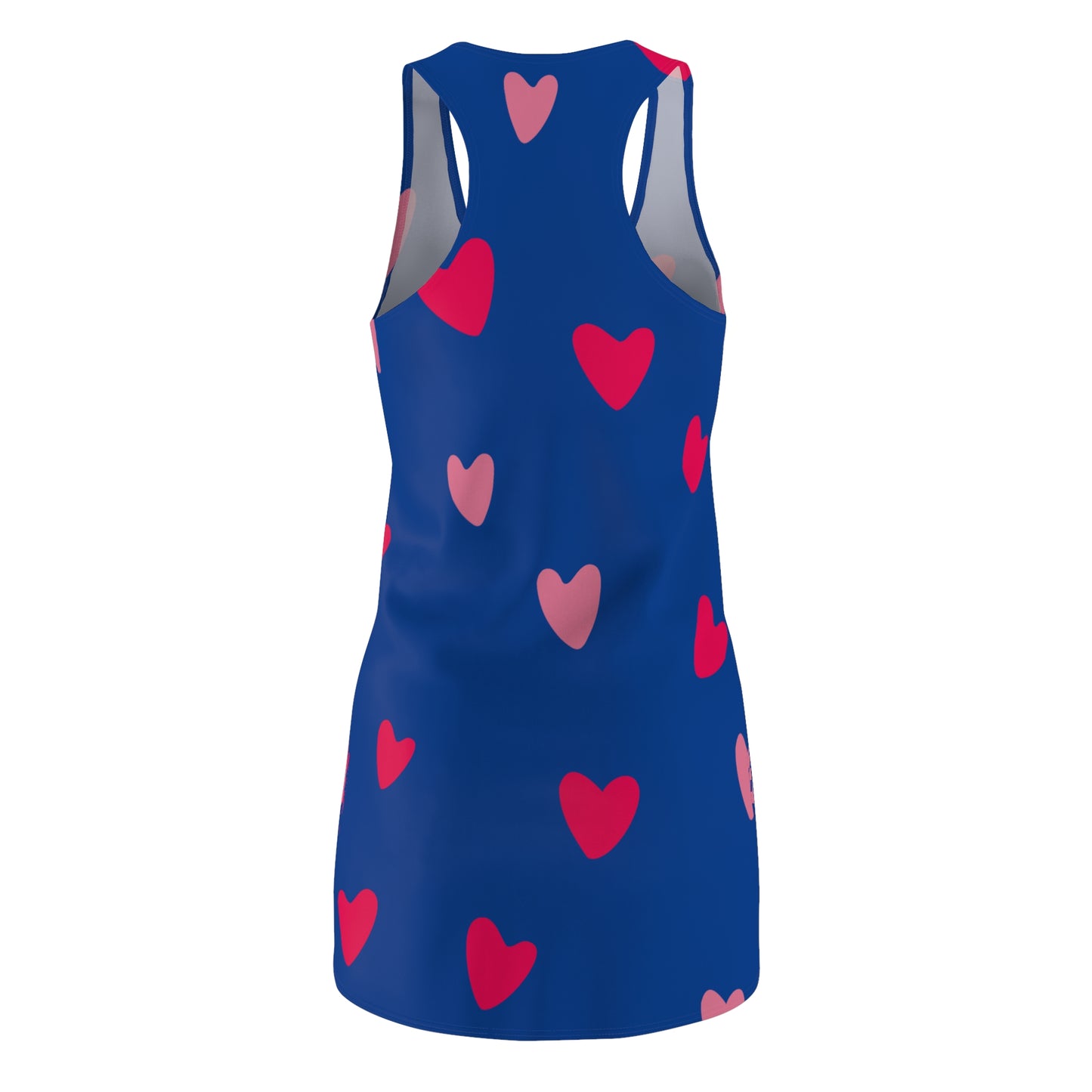 Pink Herz Racerback Kleid – Süßes Sommerkleid blau