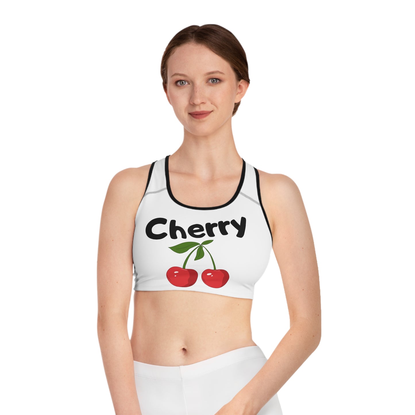 Damen Sport BH Kirschmuster Stilvoll Training Yoga Freizeit