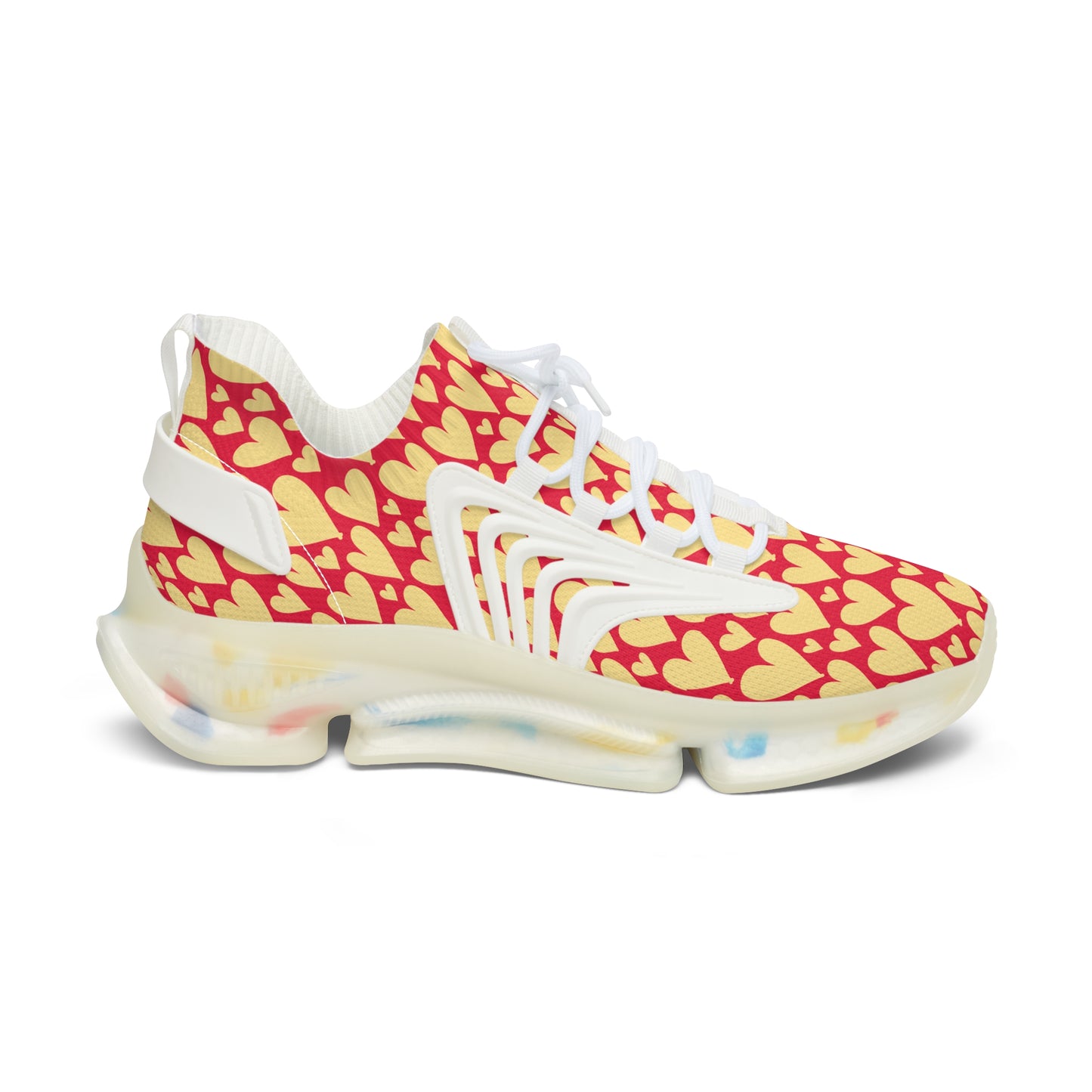 Damen Sneaker mit Herzmuster – Stylische Sportschuhe