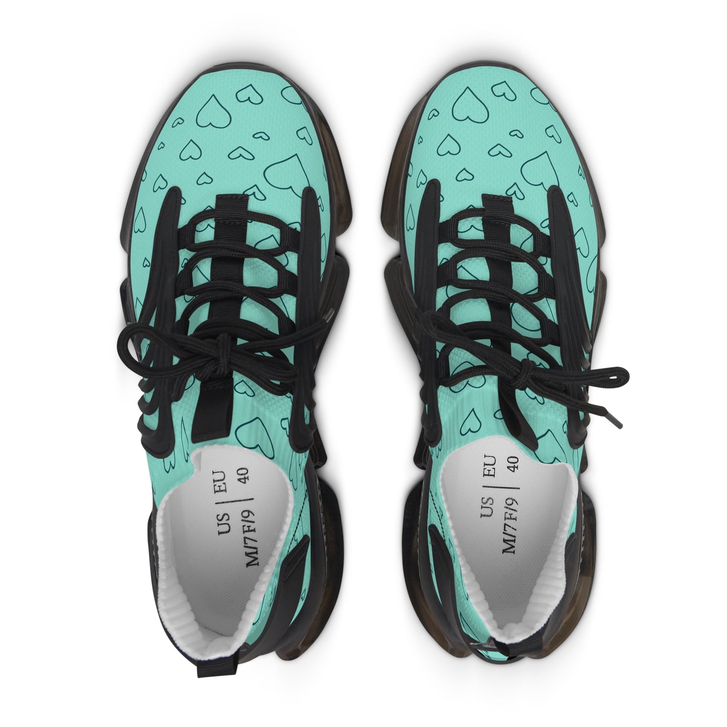 Damen Sneaker mit Herzmuster – Stylische Sportschuhe