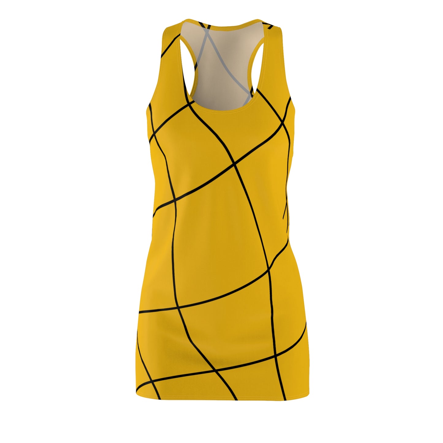 Abstrakt Linien Racerback Kleid – Modernes Sommerkleid