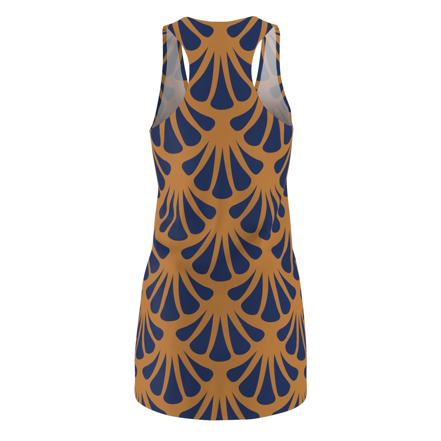 Braunes Damen Kleid Nautik Racerback Sommer Strand Casual