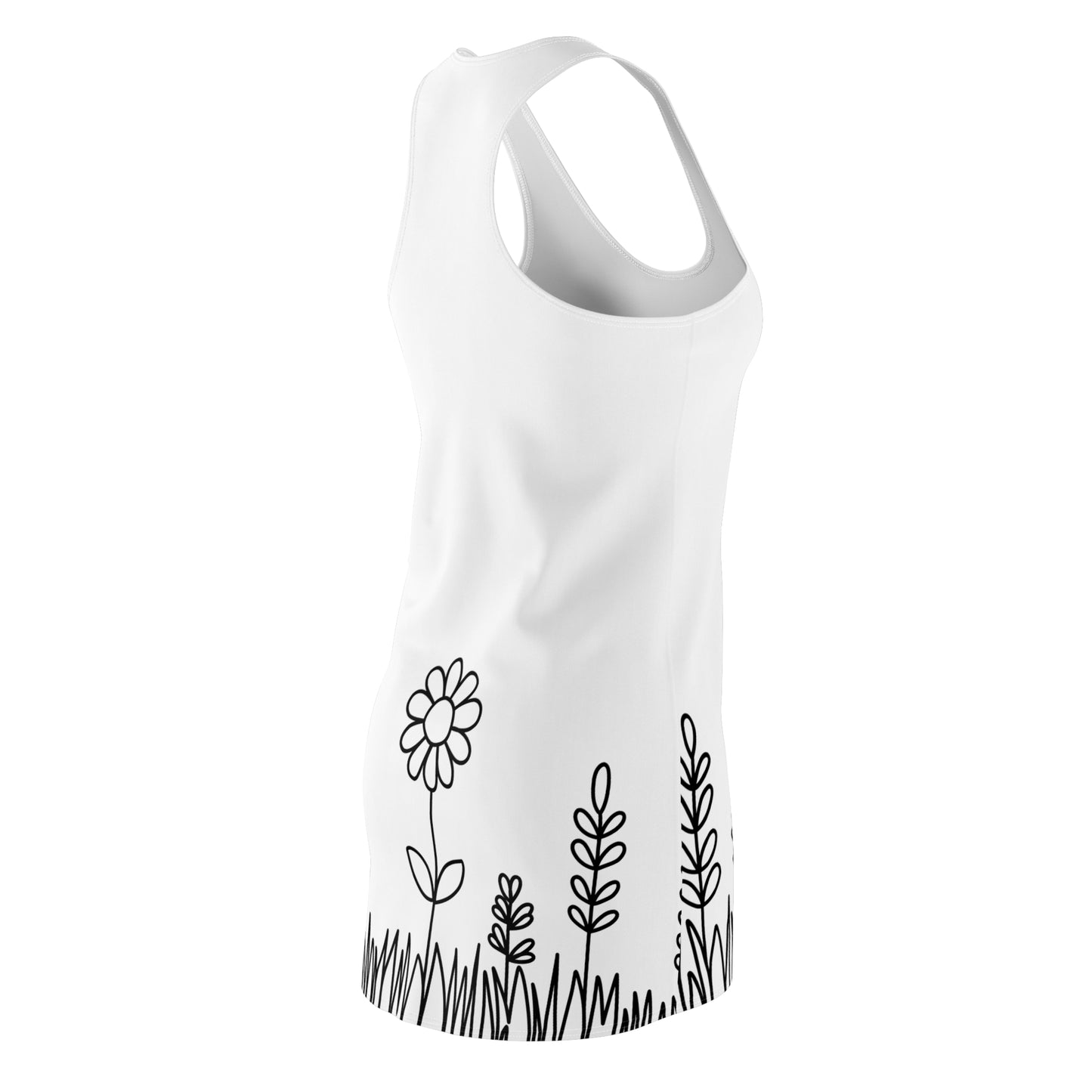 Blumen Racerback Kleid – Bequemes Sommerkleid