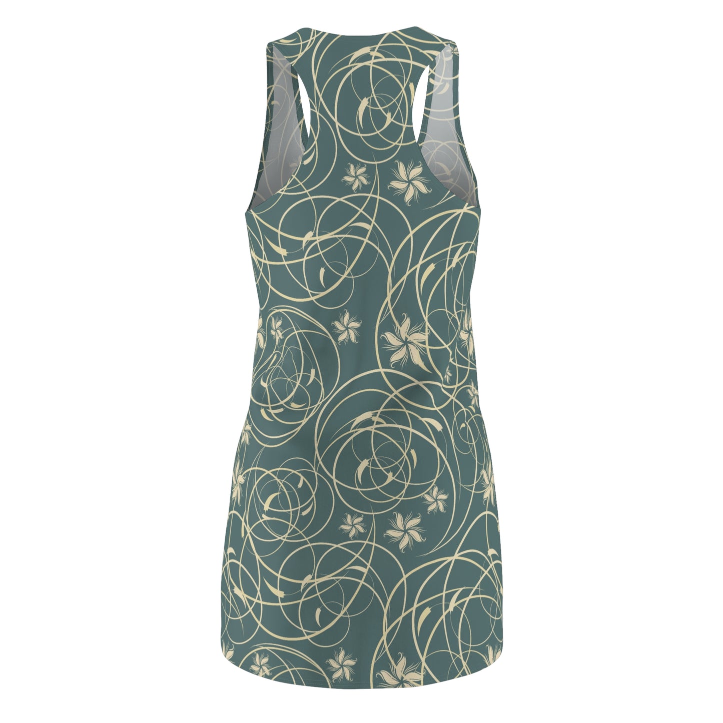Chic Floral Racerback Kleid Damen Sommerkleid Freizeit Urlaub Ärmelos