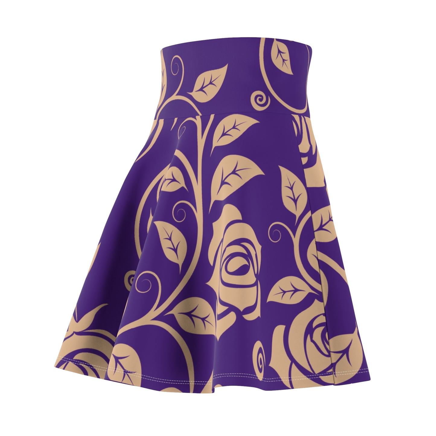 Lilaner Damen Rock Floral Skater Elegant Frühling Sommer Casual