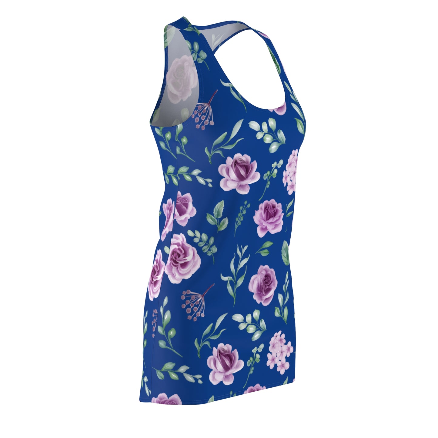 Blau Floral Racerback Kleid – Blumenkleid Sommer Damen