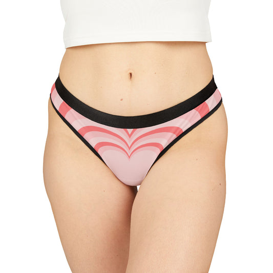 Damen Thong Unterwaesche Bequeme Atmungsaktive Slips mit Herz