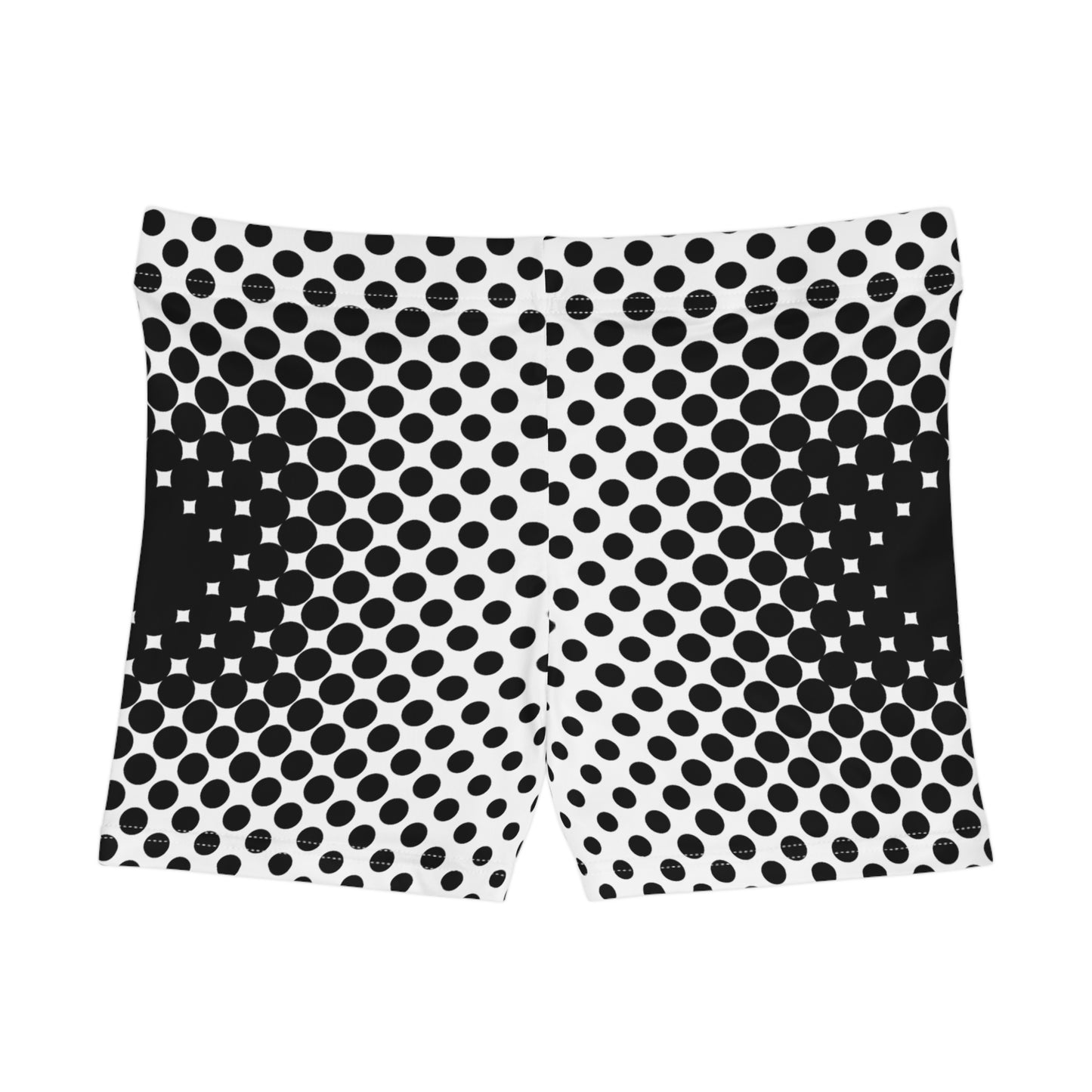Damen Shorts Schwarz Weiss Punkte Retro Style Activewear Sommer