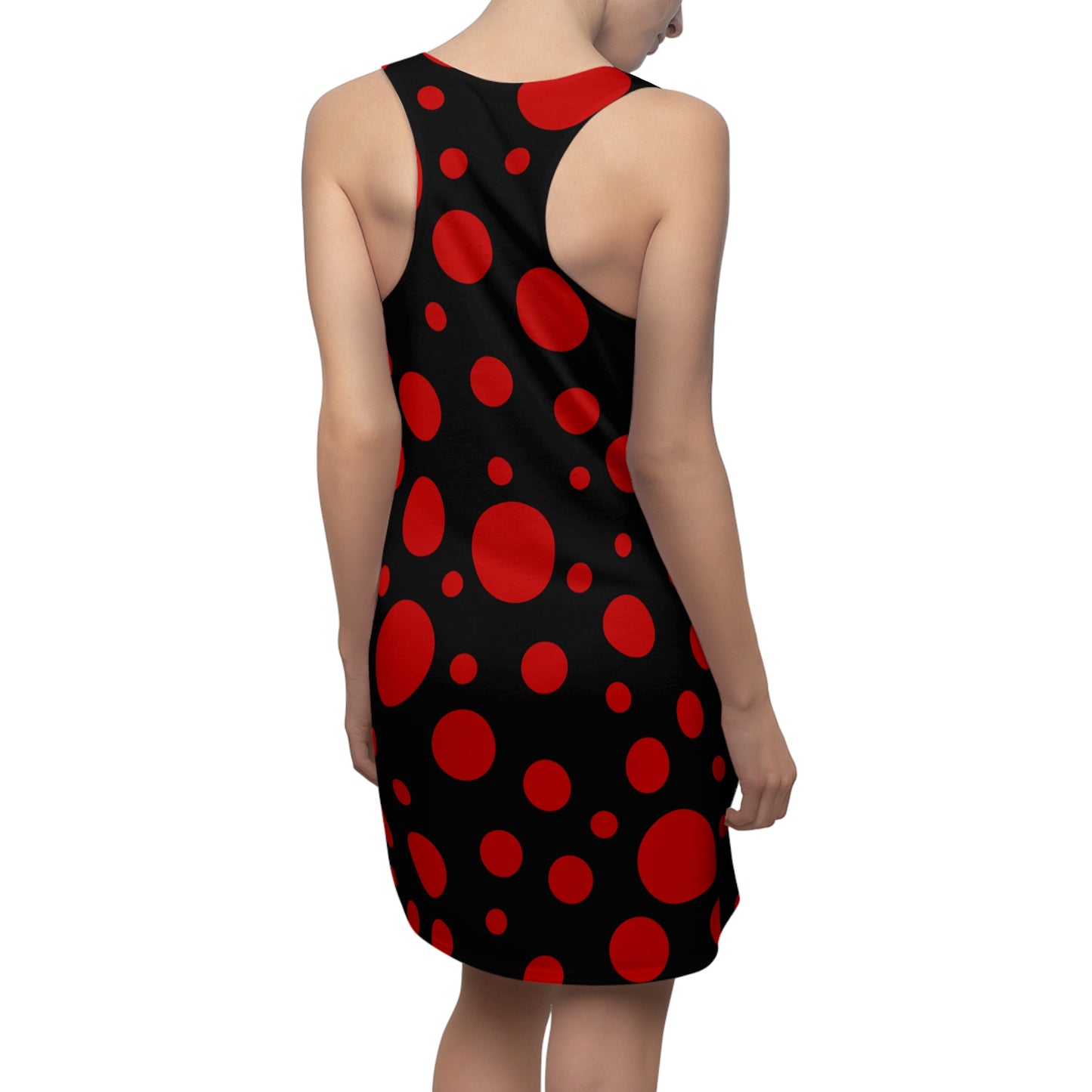 Rot Punkte Racerback Kleid – Kühn & Trendig