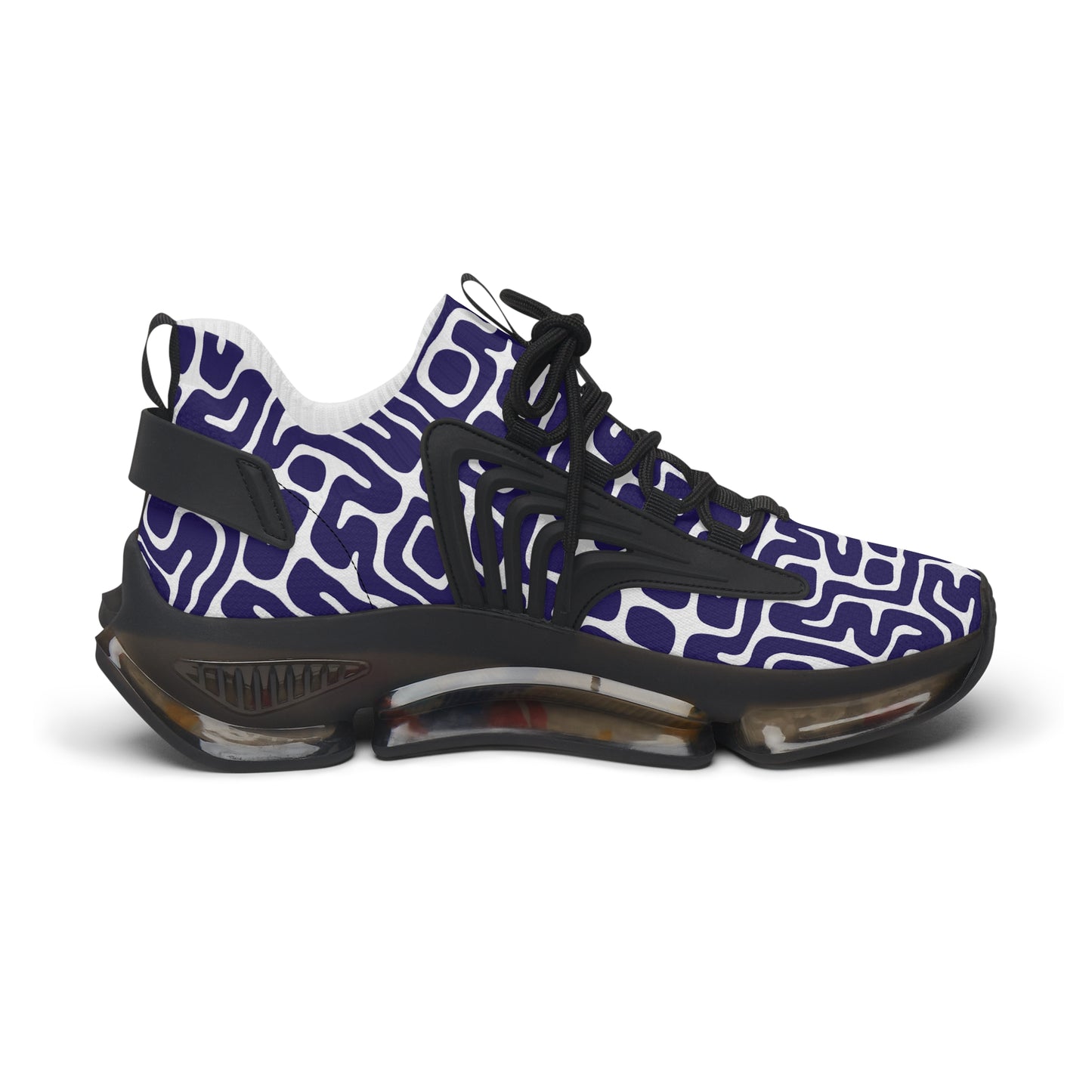 Damen Sneaker Blau Weiß Modern Design Atmungsaktiv
