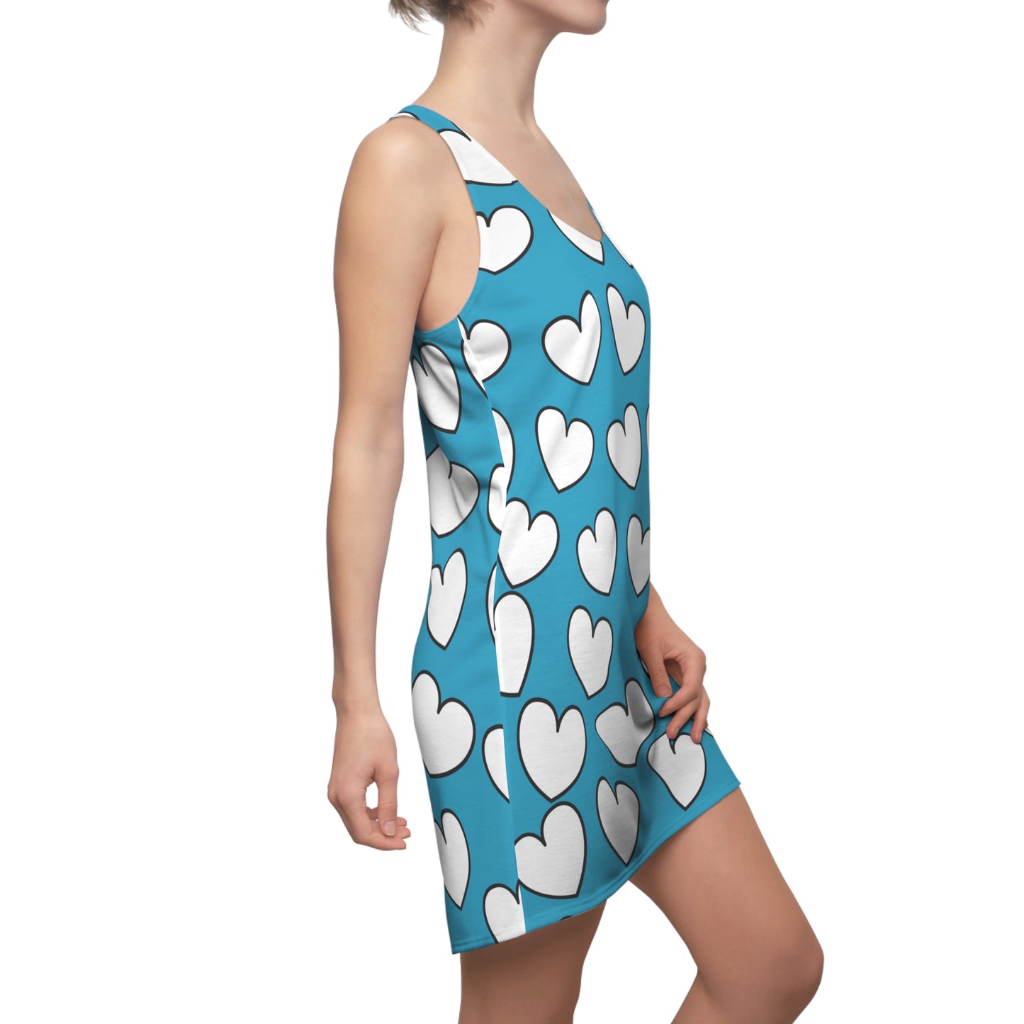 Racerback Kleid mit Herzmuster – Verspieltes Sommerkleid
