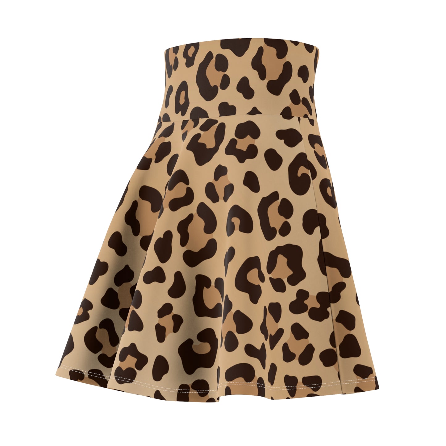 Damen Rock Leoparden Print Skater Sommer Casual Party