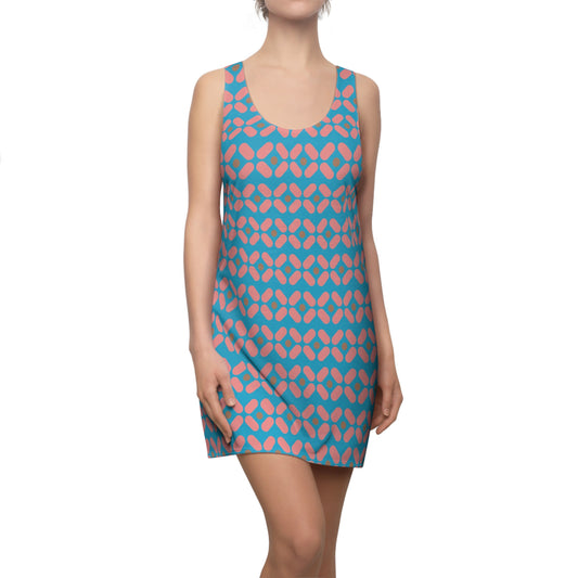 Türkis Rosé Racerback Kleid – Chic Sommerkleid