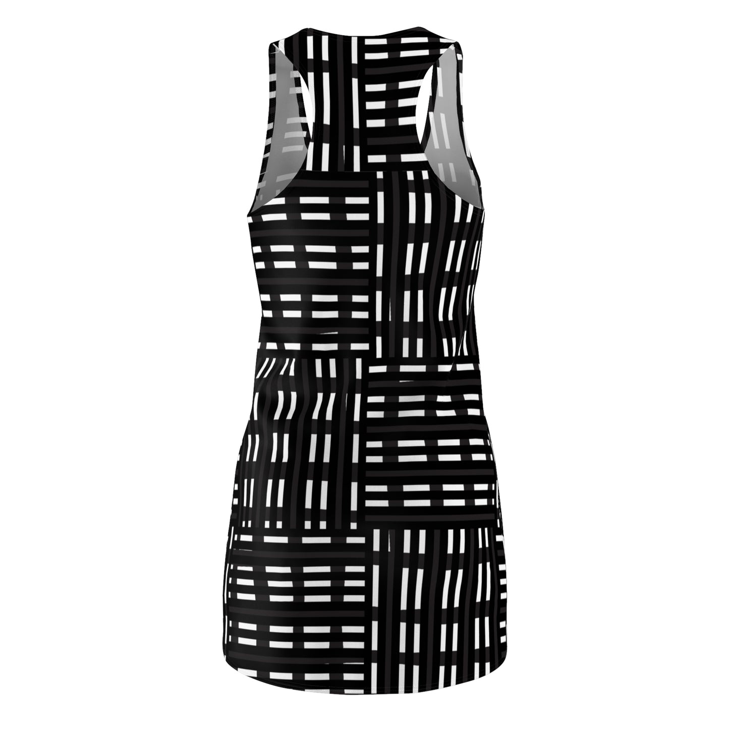 Schwarz Weiß Racerback Kleid – Modernes Sommerkleid