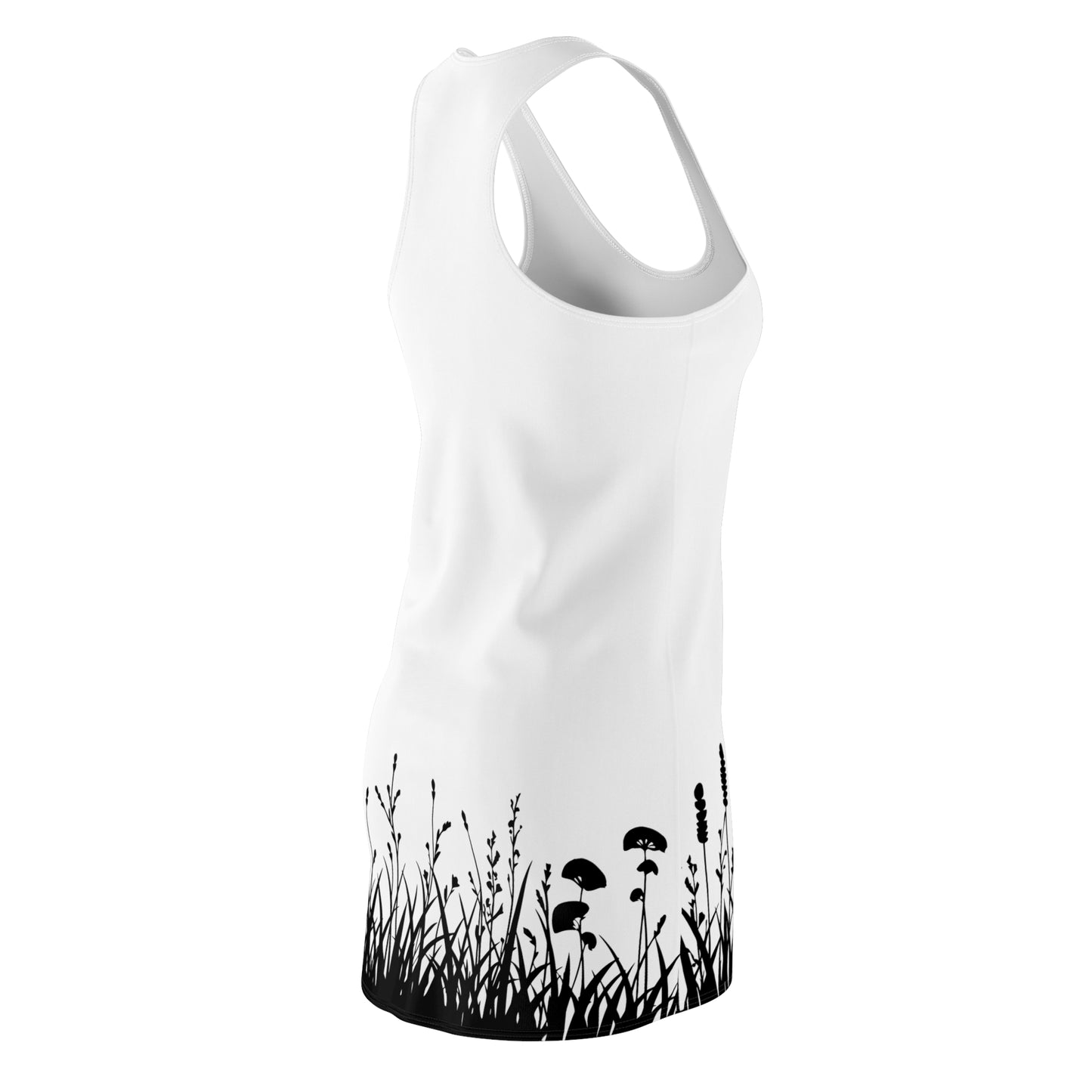 Floral Silhouette Racerback Kleid – Elegantes Sommerkleid