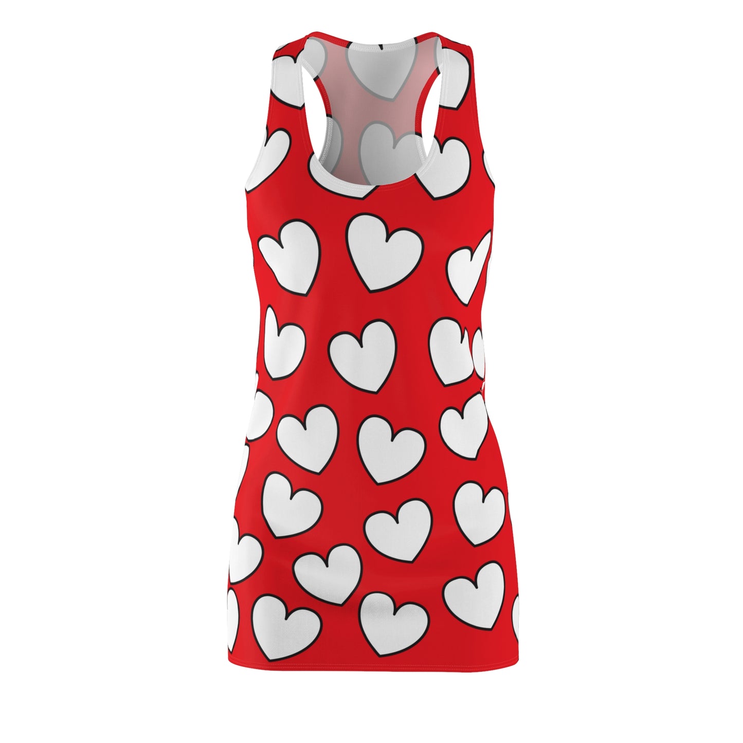 Racerback Kleid mit Herzmuster – Verspieltes Sommerkleid