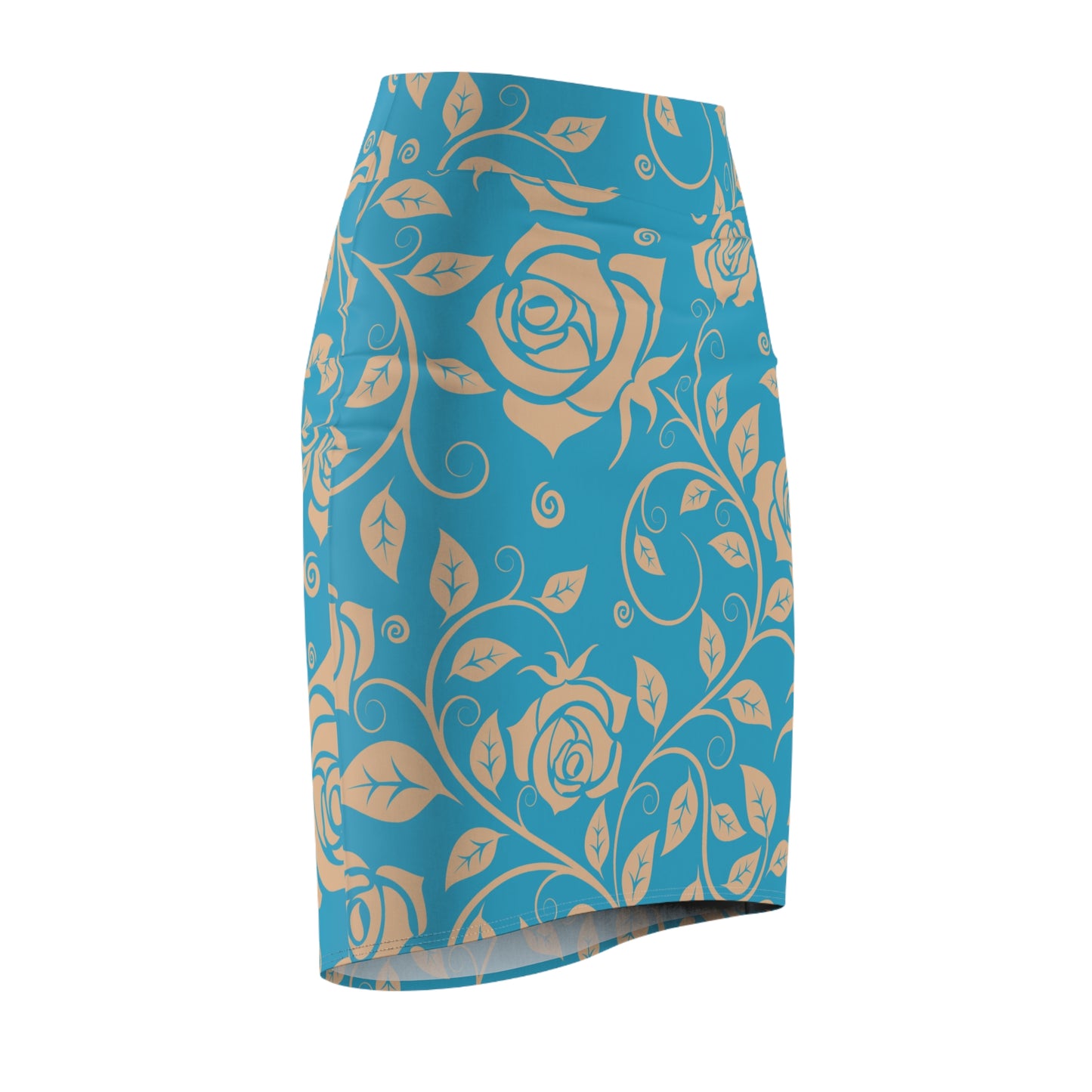 Damen Rock Floral Bleistift Elegant Business Event