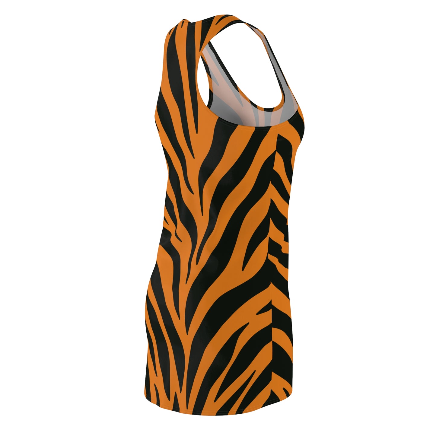 Tigerstreifen Racerback Kleid – Wildes Sommerkleid