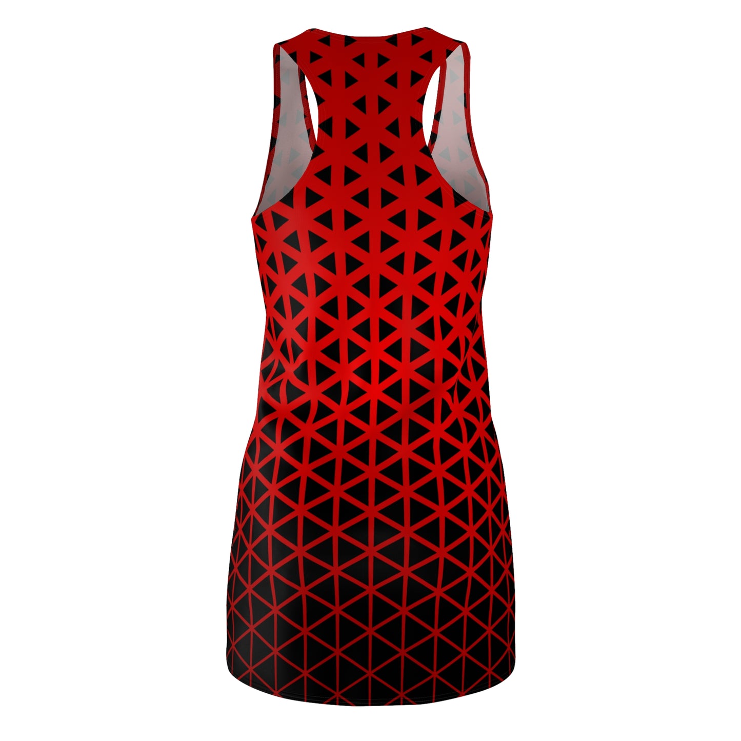 Racerback Damen Kleid Rot Modernes Muster Ärmellos Sommerlook