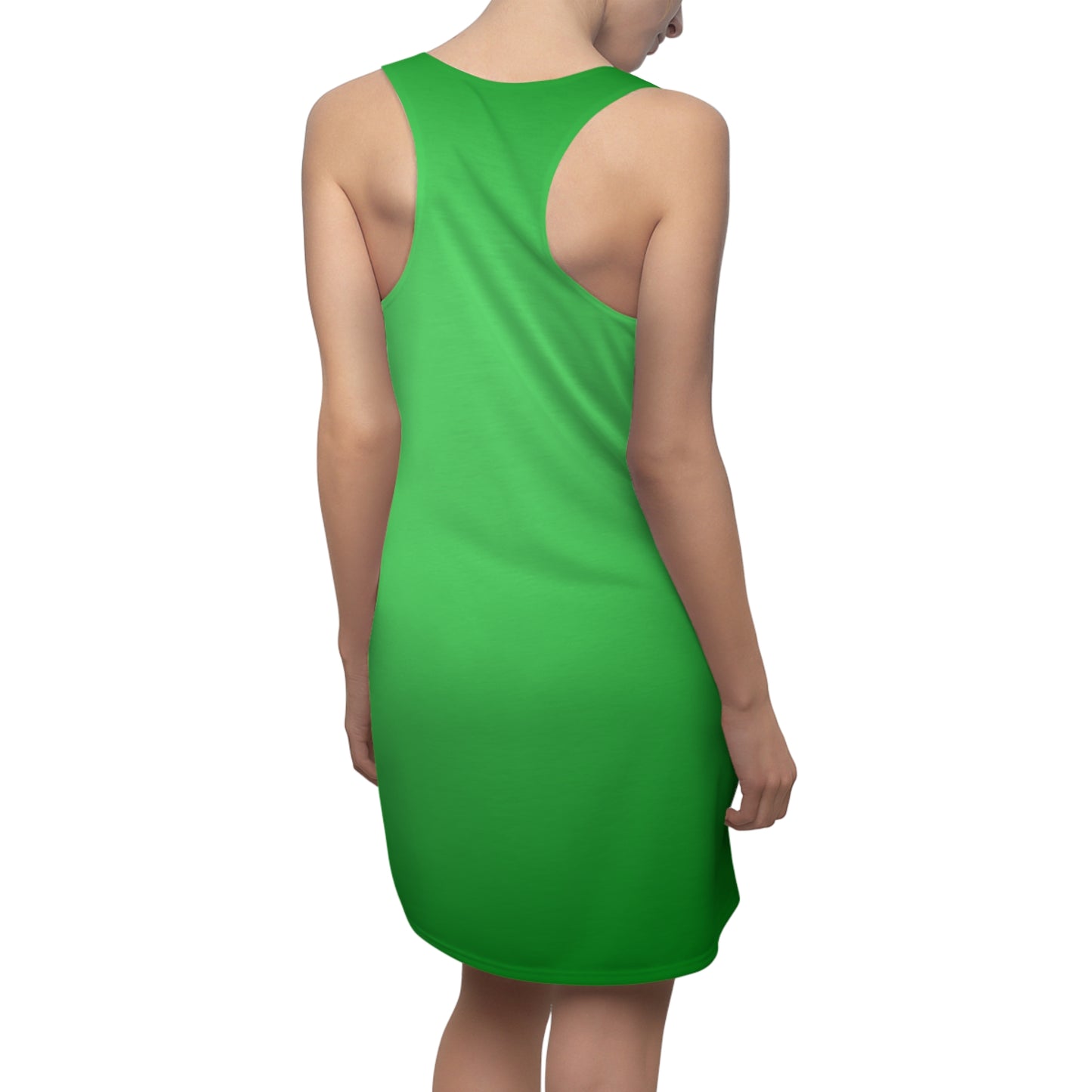 Grünes Racerback Kleid – Lässiges Sommerkleid mit Cat Mom Aufdruck