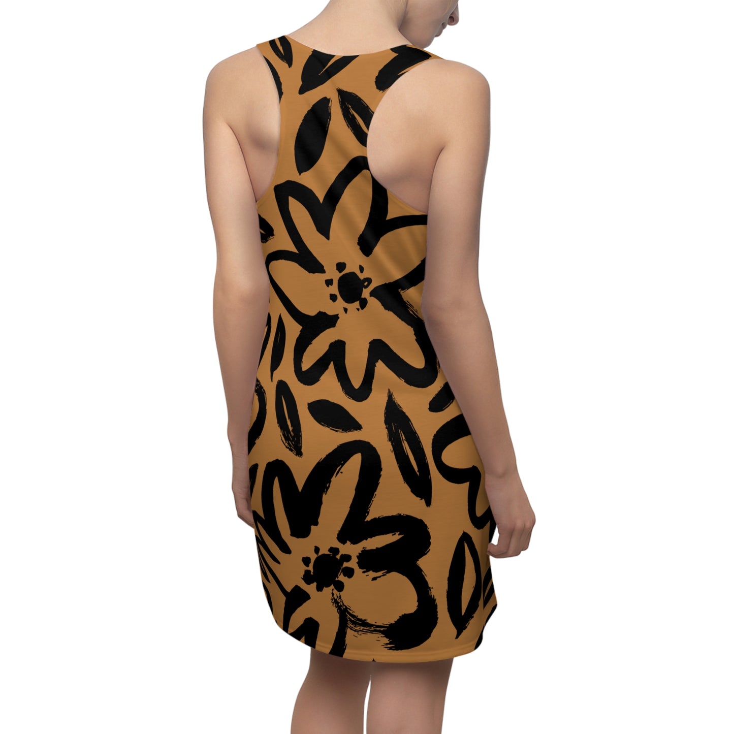 Racerback Kleid Damen Blumenmuster – Sommerkleid Strandkleid