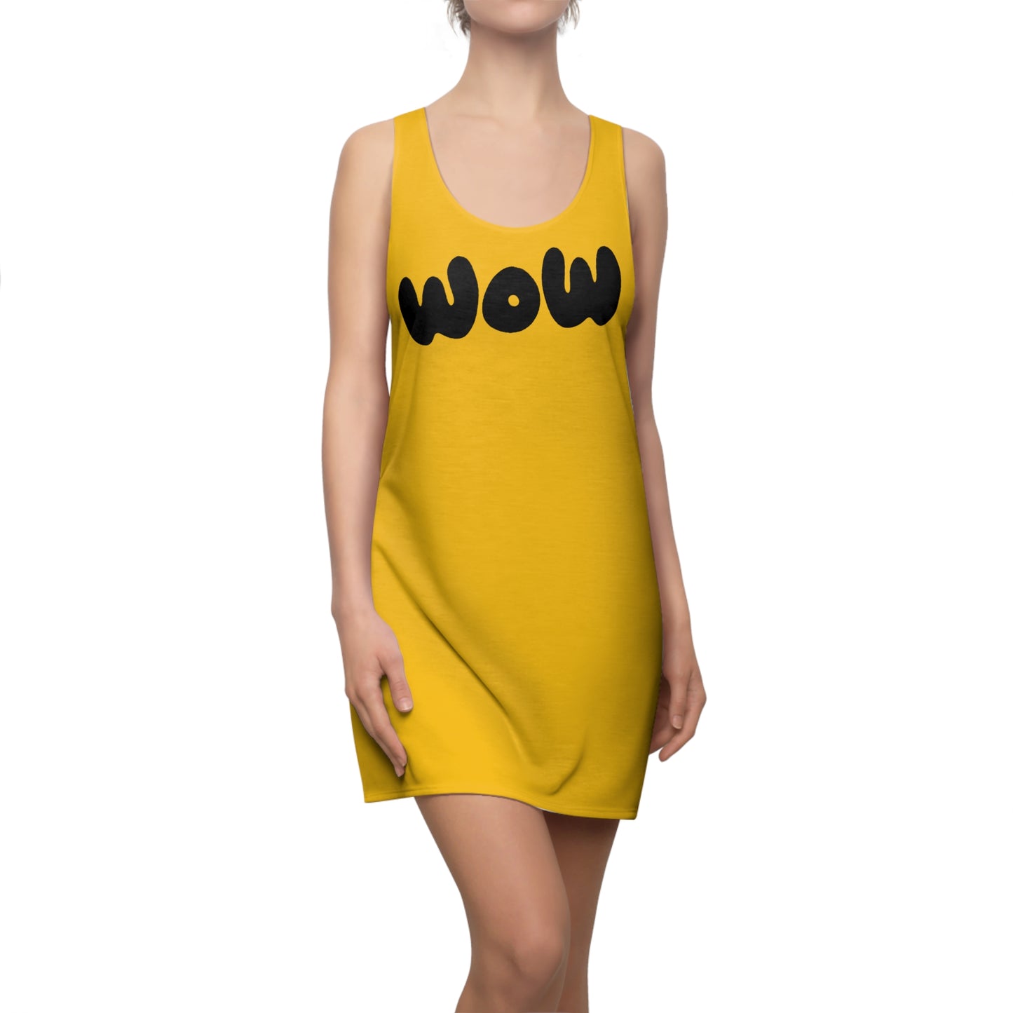 WOW Racerback Kleid – Gelbes Trendkleid