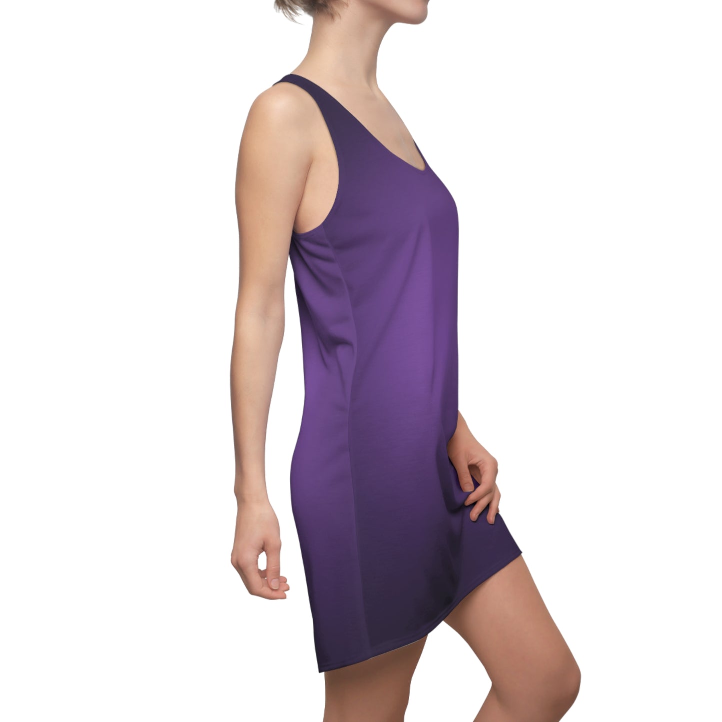 Lila Farbverlauf Racerback Kleid – Elegantes Ombre Kleid