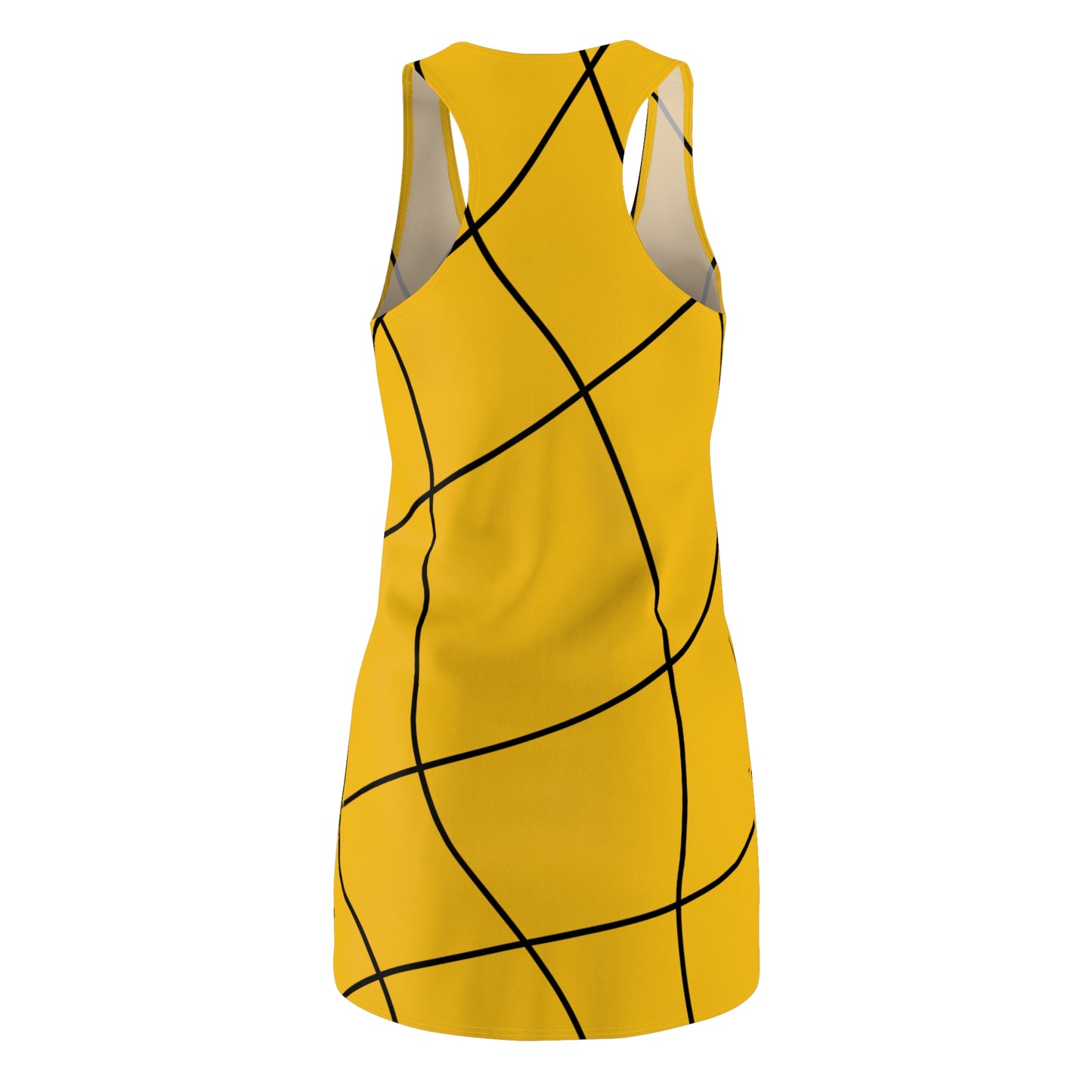 Abstrakt Linien Racerback Kleid – Modernes Sommerkleid