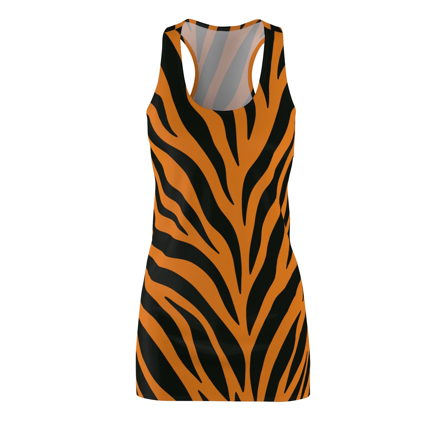 Tigerstreifen Racerback Kleid – Wildes Sommerkleid