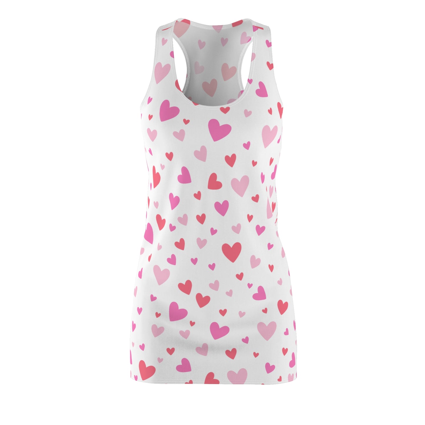 Pink Herz Racerback Kleid – Verspieltes Sommerkleid