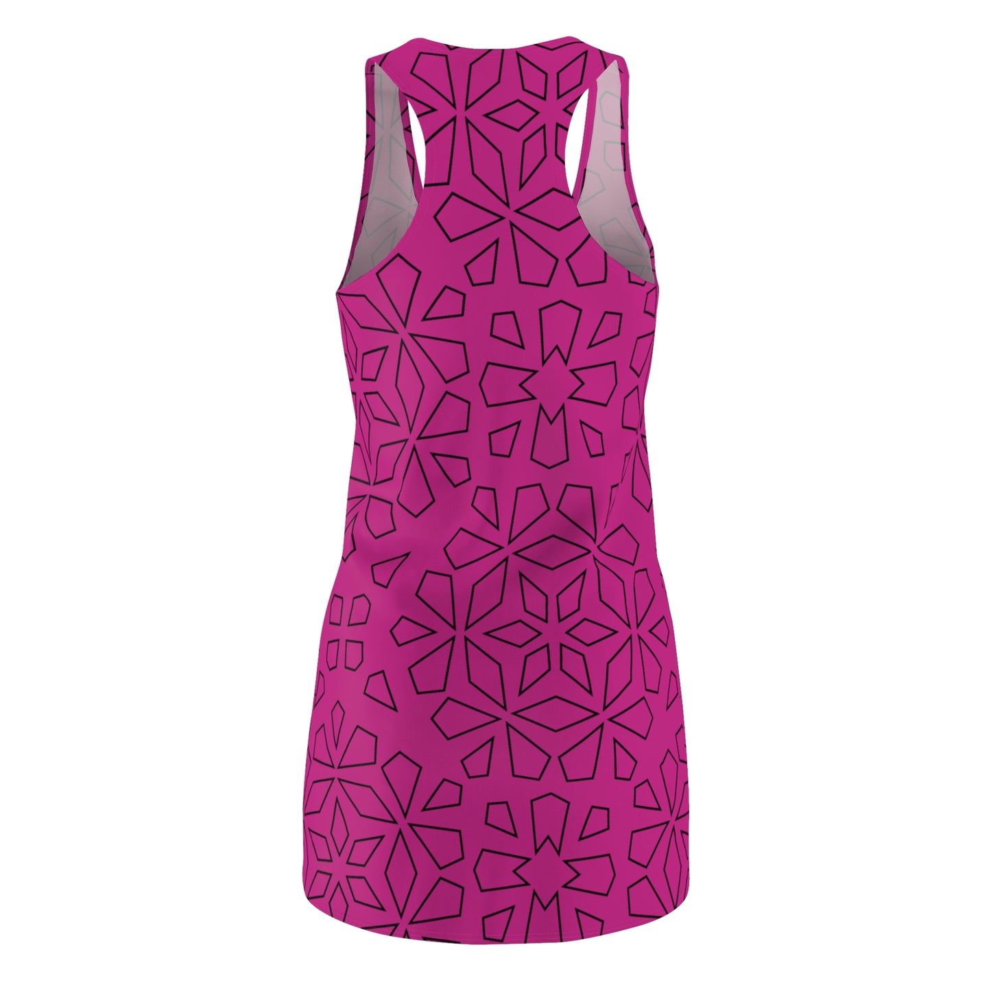 Schwarz Pink Racerback Kleid – Stylische Damenmode