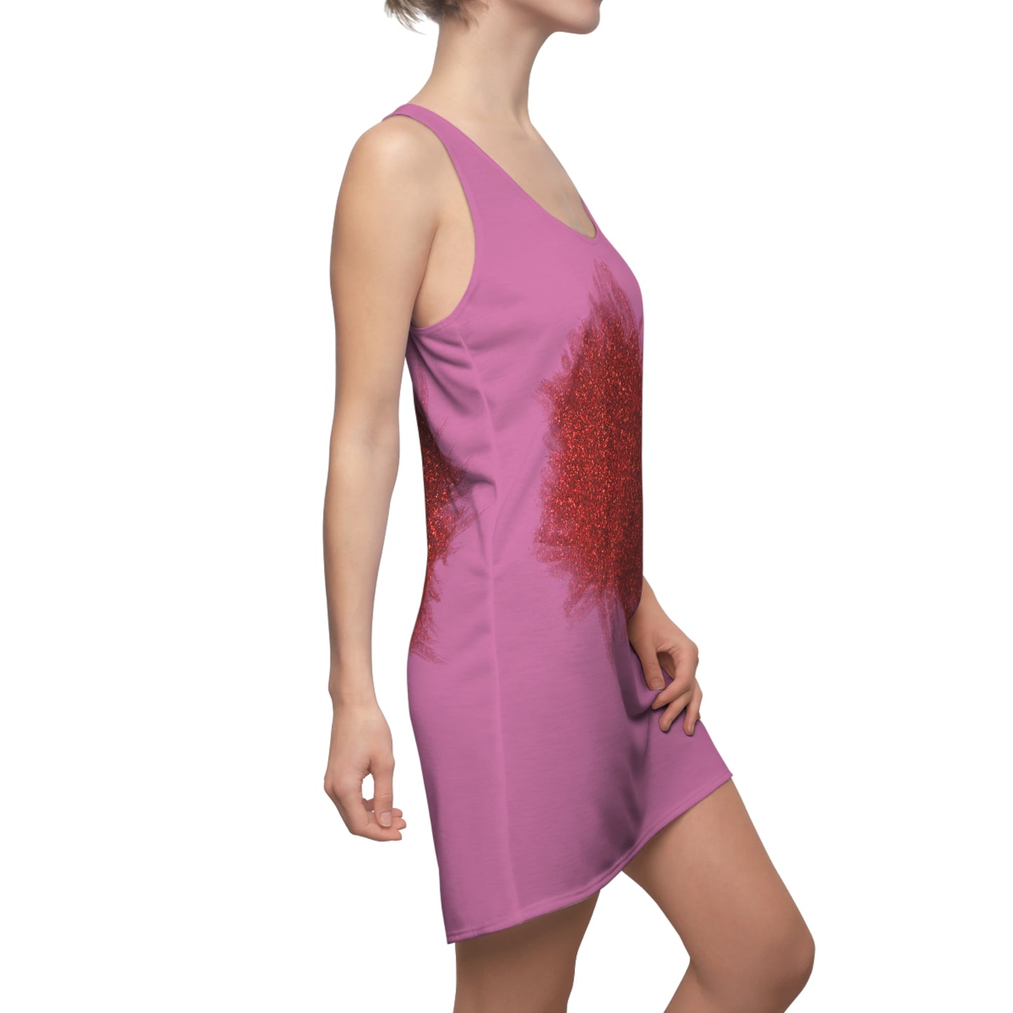 Rot Sparkle Racerback Kleid – Stylishes Partykleid