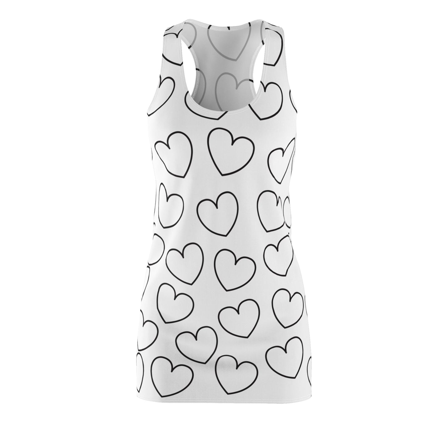 Racerback Kleid mit Herzmuster – Verspieltes Sommerkleid
