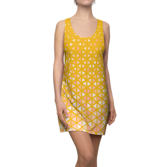Buntes Dreieck Racerback Kleid – Trendige Sommer Damenmode